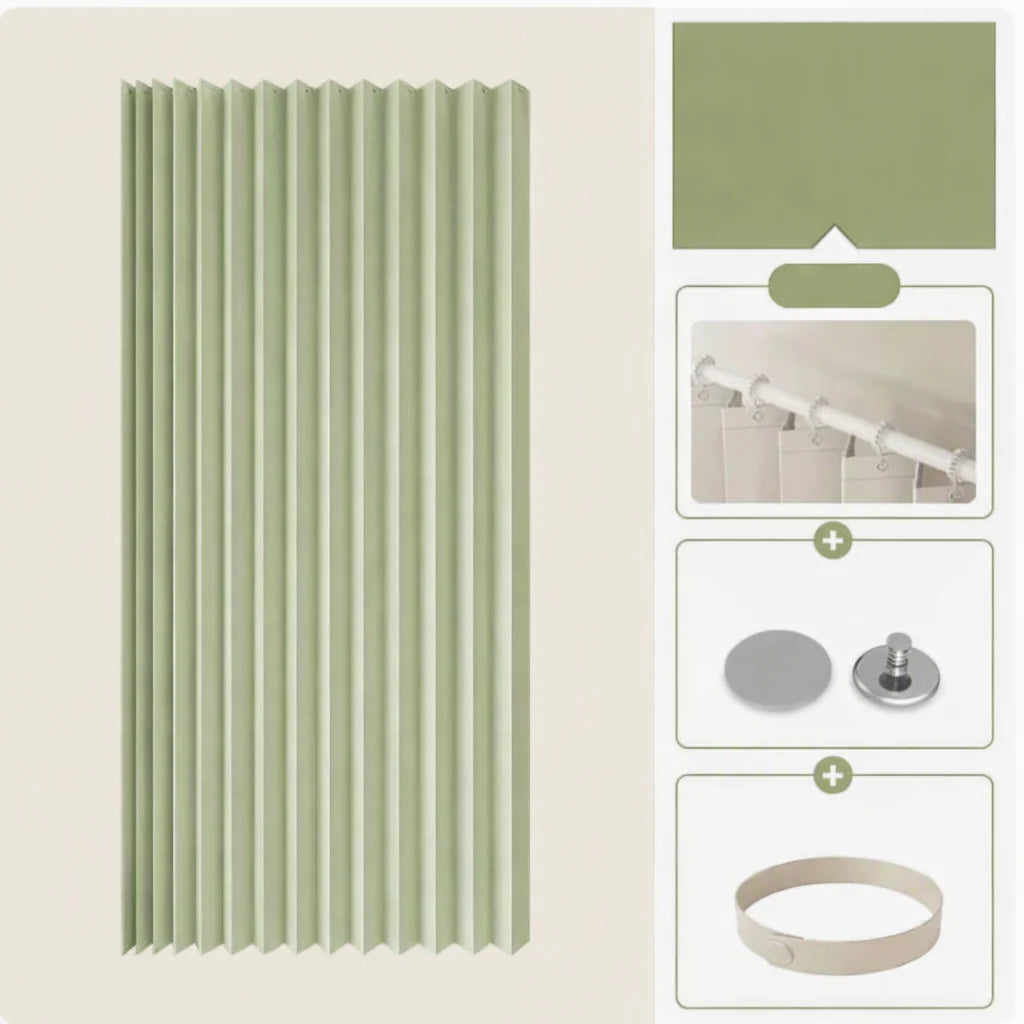 Shower Screen Foldable Magnetic Waterproof PVC