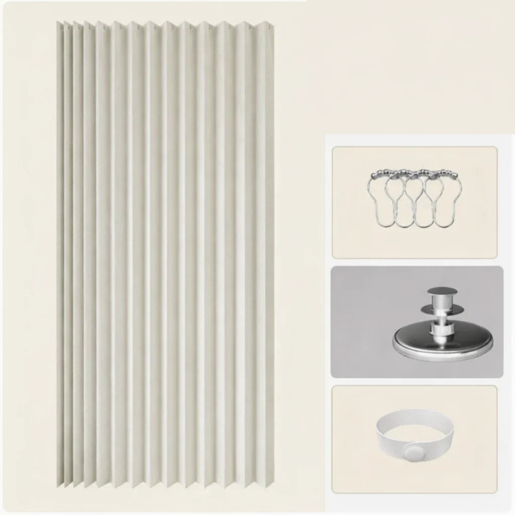 Shower Screen Foldable Magnetic Waterproof PVC