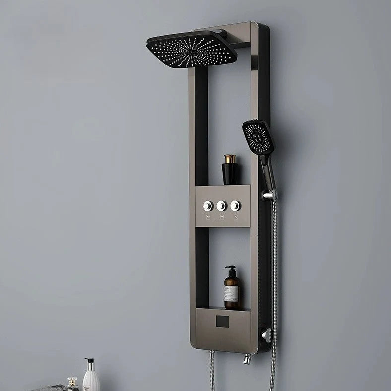 Shower Set Rainfall Head Digital Temperature Display