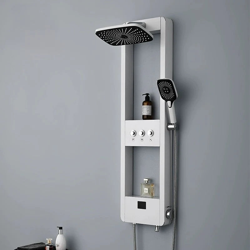 Shower Set Rainfall Head Digital Temperature Display