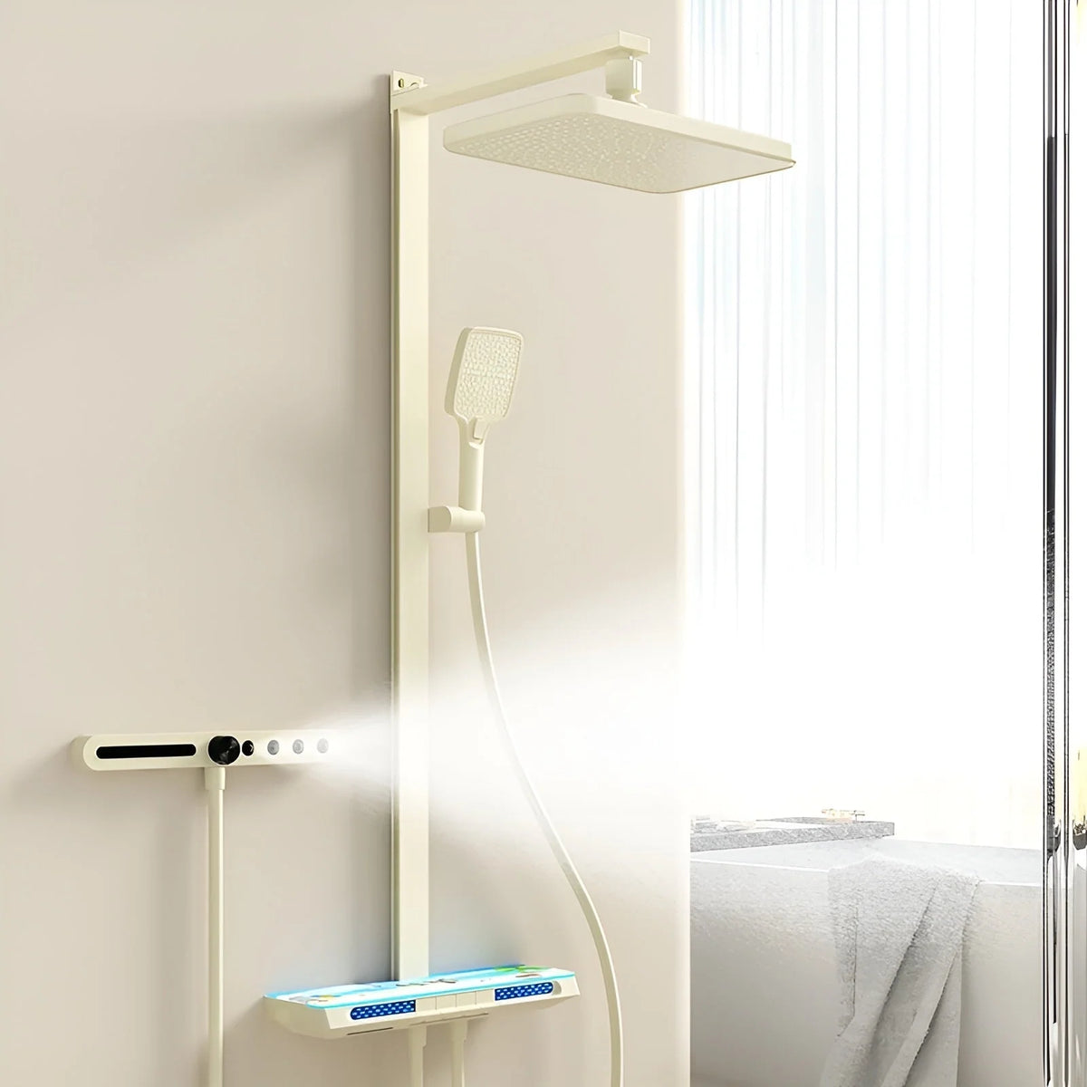 Shower Set Thermostatic Rainfall Head & Handheld Spray