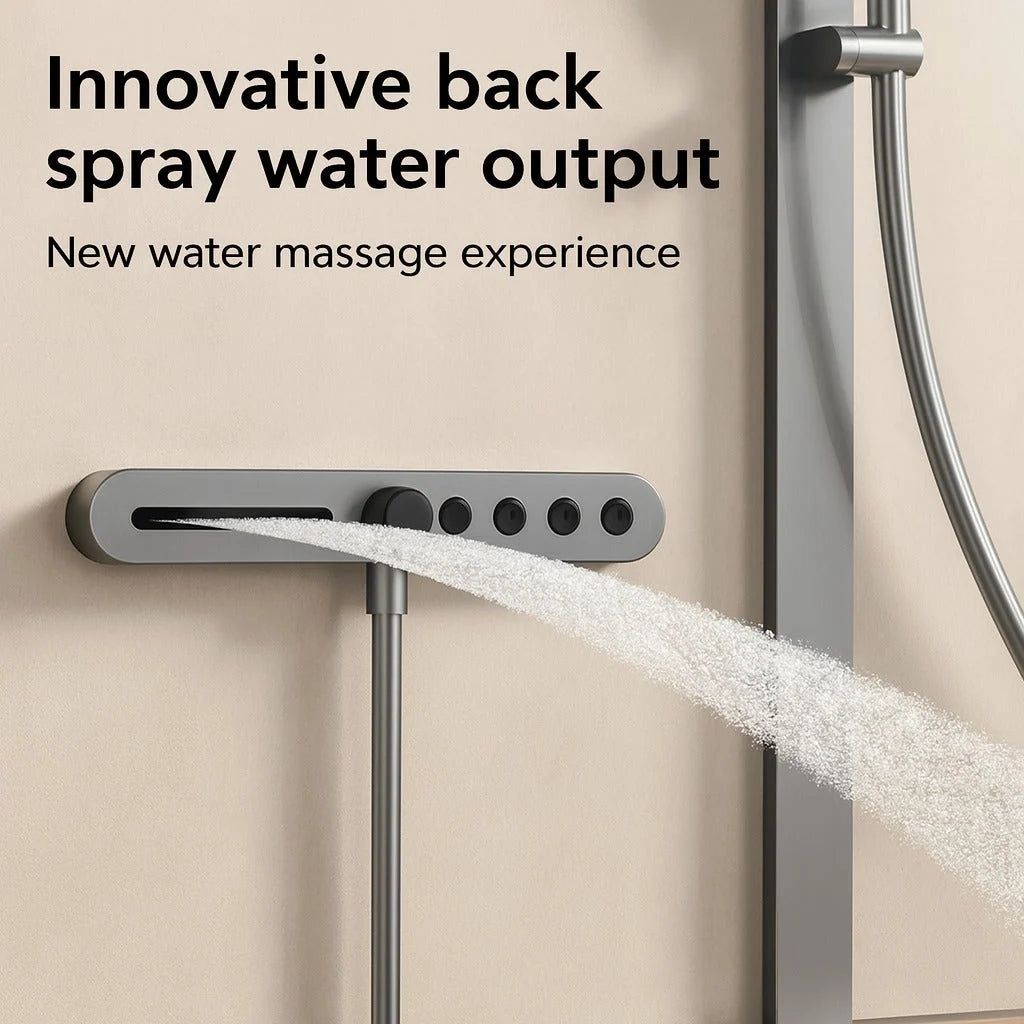 Shower Set Thermostatic Rainfall Head & Handheld Spray