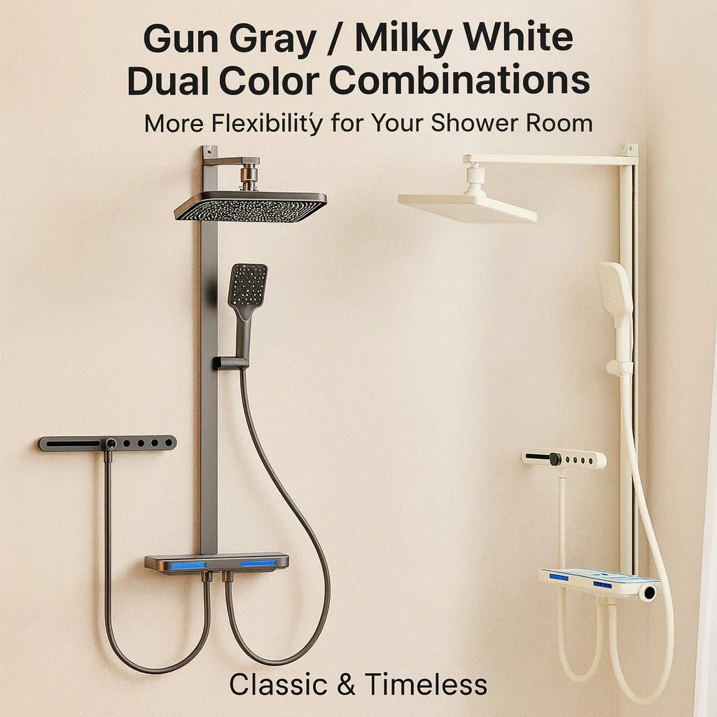 Shower Set Thermostatic Rainfall Head & Handheld Spray