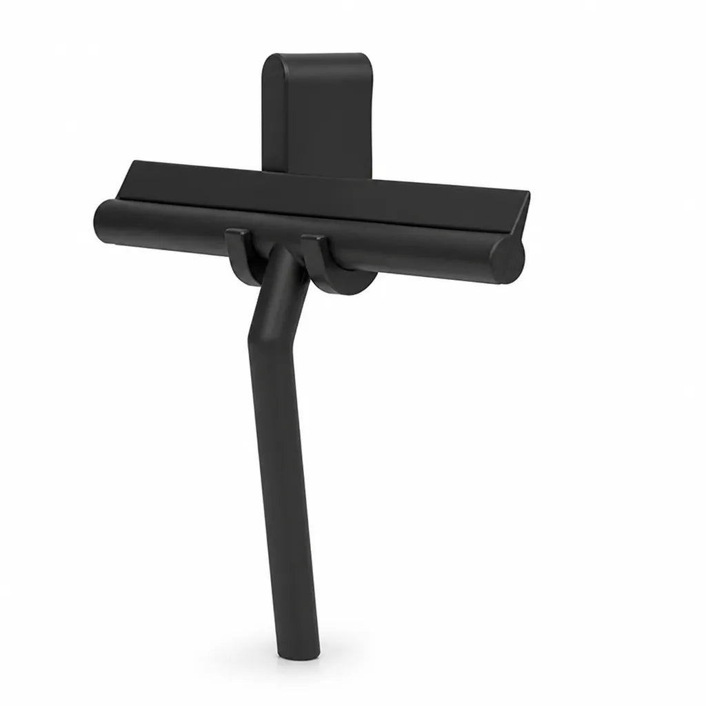 Shower Squeegee Soft Silicone Blade T-Handle Adhesive Wall Mount