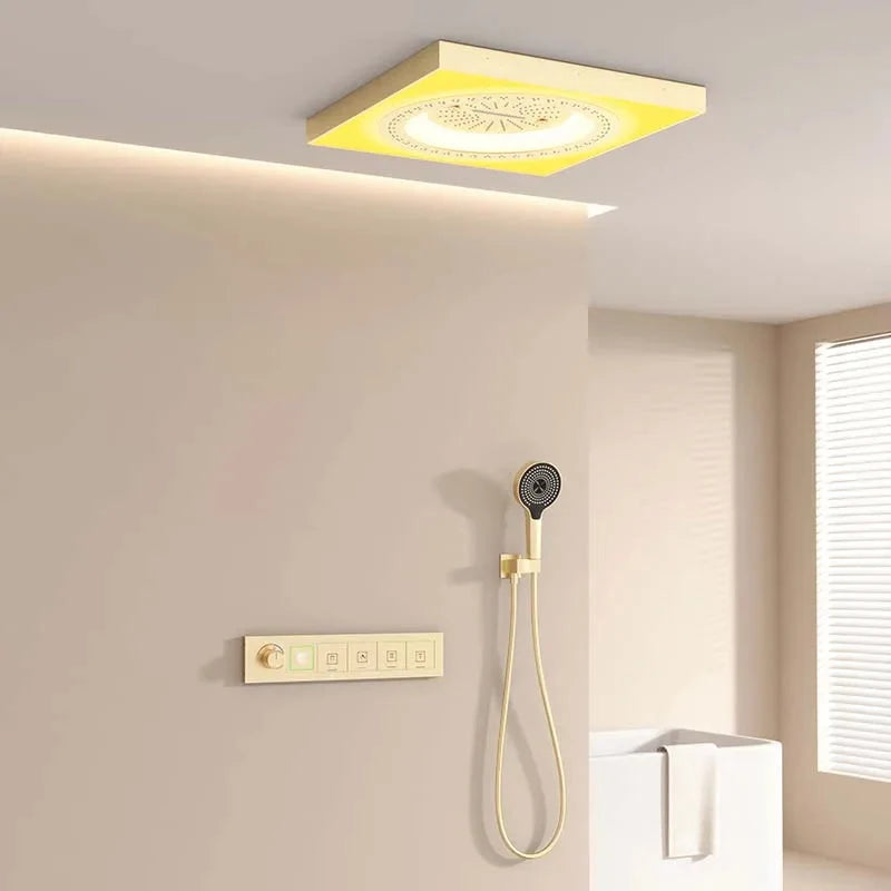 Shower System Ceiling-Mounted App-Controlled LED 5 Modes