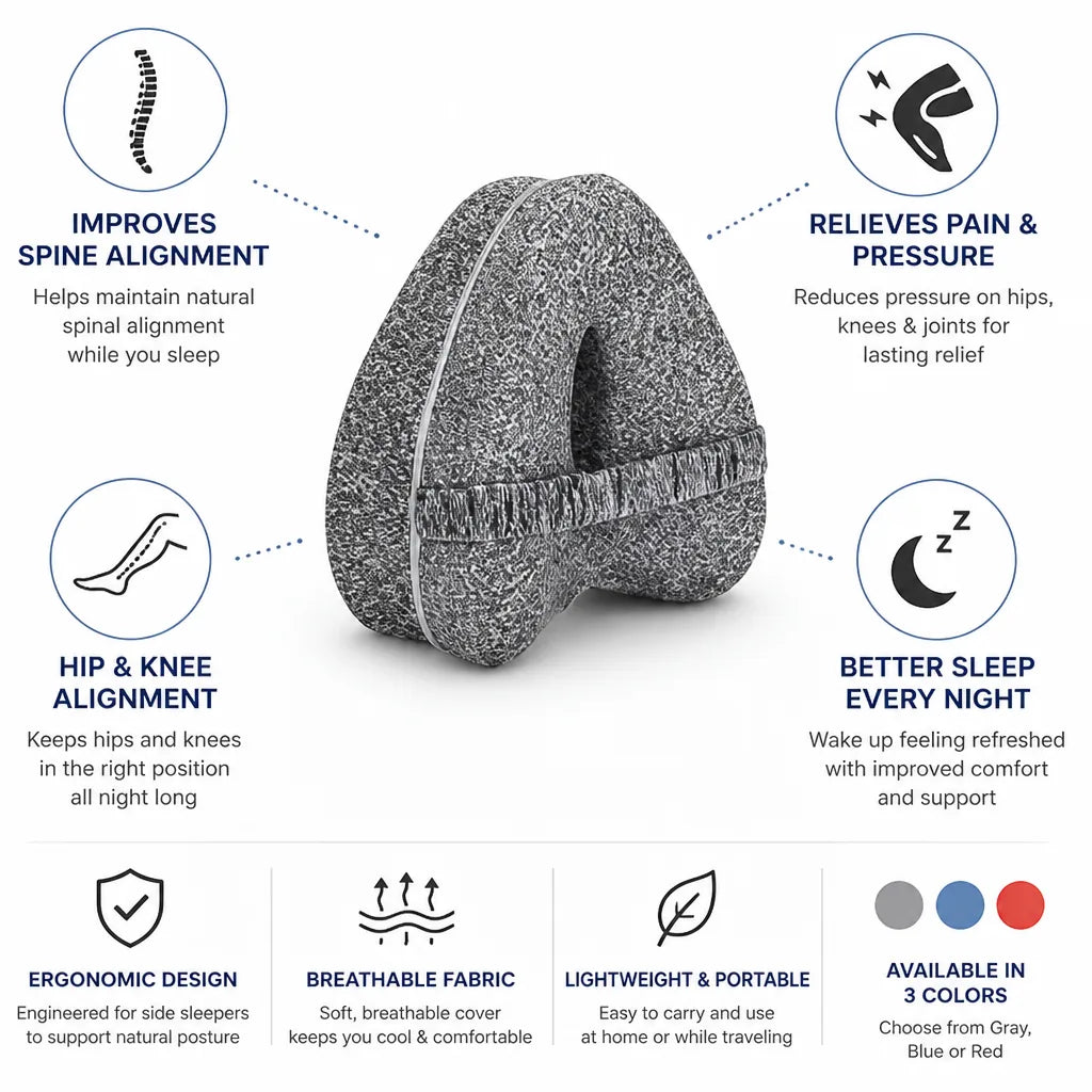 Side Sleeper Pillow Hip, Knee & Spine Alignment