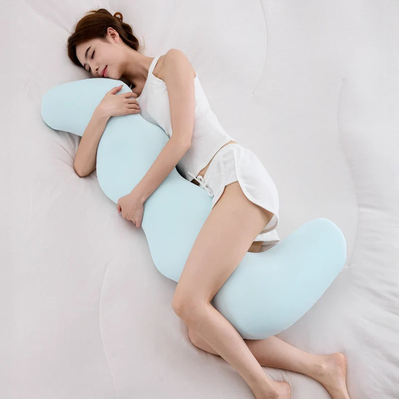 Side Sleeper Pillow Memory Foam Seahorse Shape Body Support