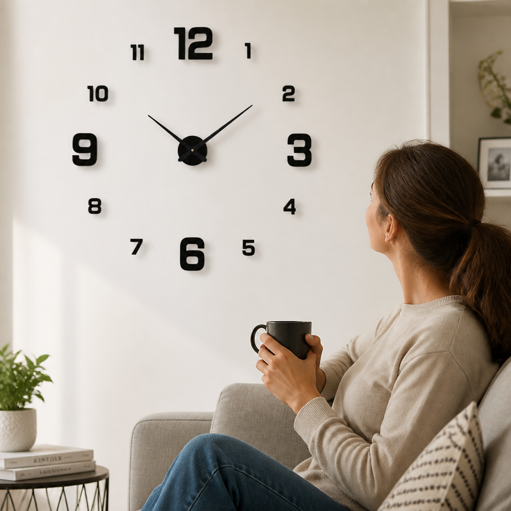 Silent Creative Wall Clock (Easy Mount)