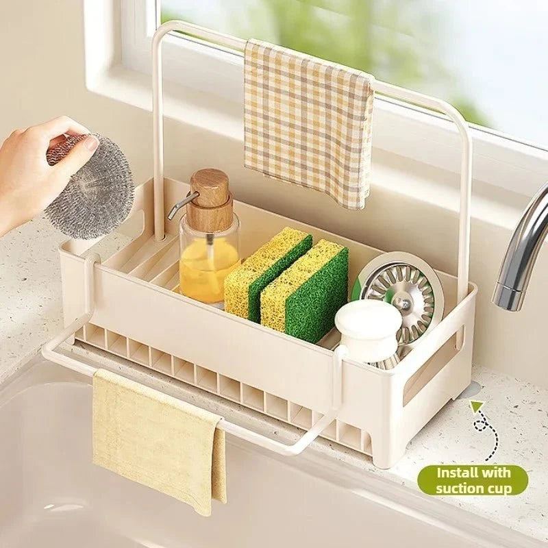 Sink Organizer Removable Tray Compact Design