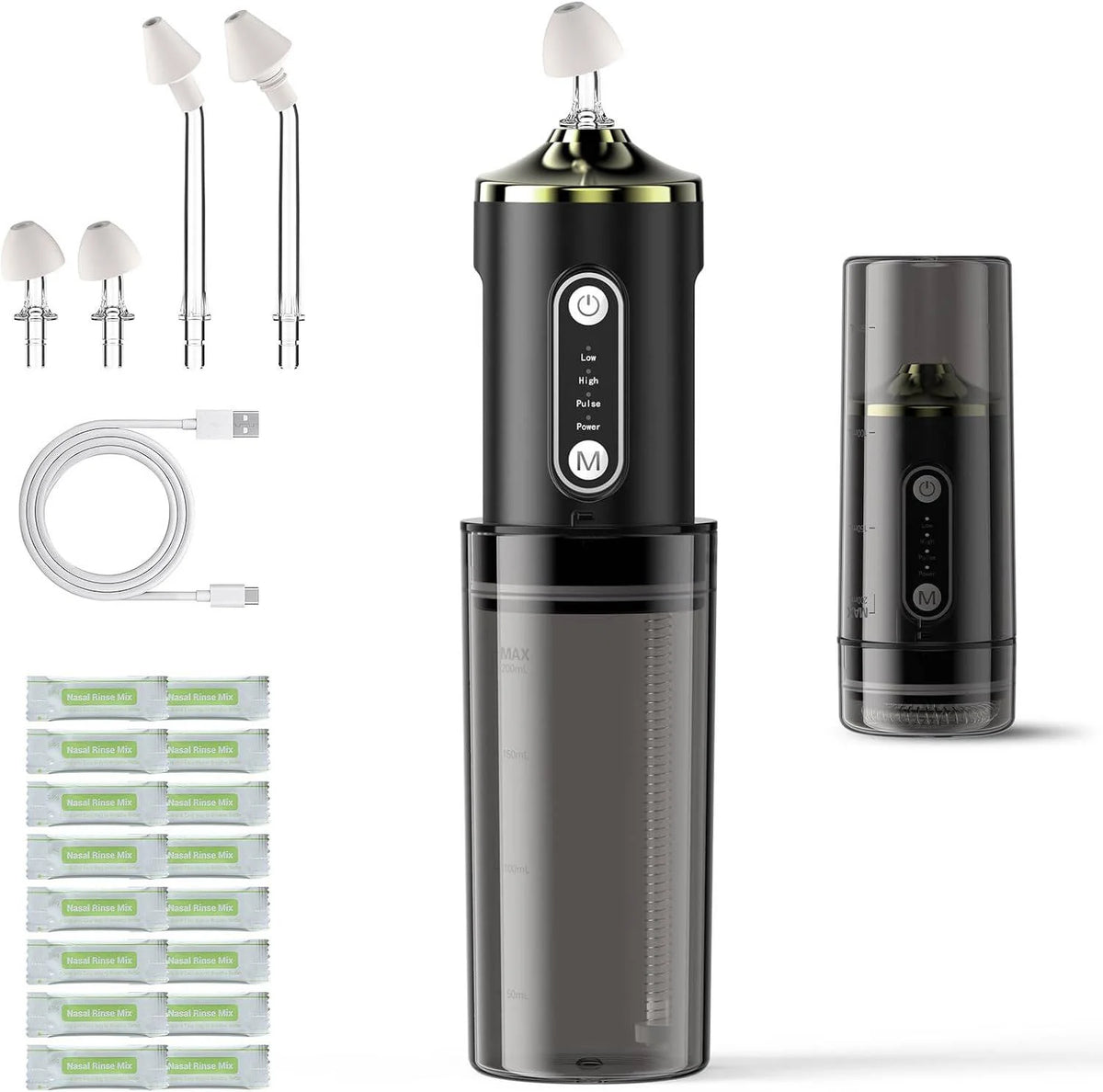Sinus Rinse Device Rechargeable & Adjustable Pressure