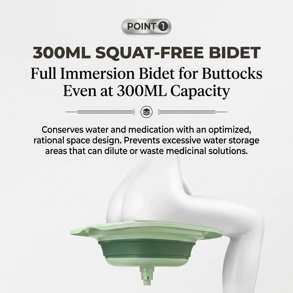 Sitz Bath Basin Foldable Press-to-Drain Outlet