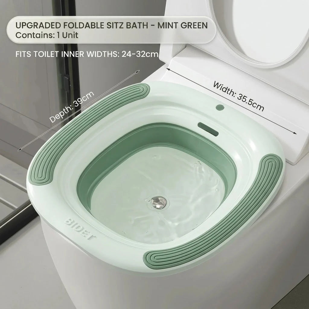 Sitz Bath Basin Foldable Press-to-Drain Outlet