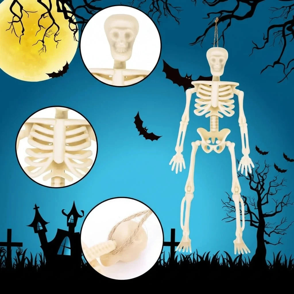 Skeleton Decoration Set Poseable Joints Matte Finish