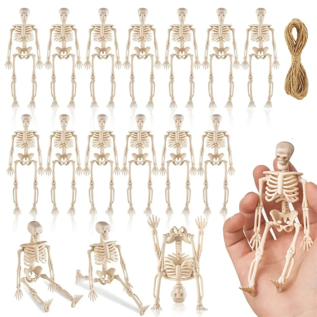 Skeleton Decoration Set Poseable Joints Matte Finish