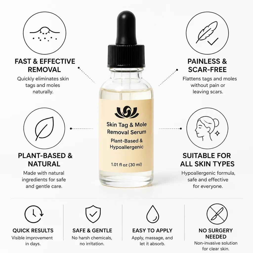 Skin Tag & Mole Removal Serum Plant-Based & Hypoallergenic