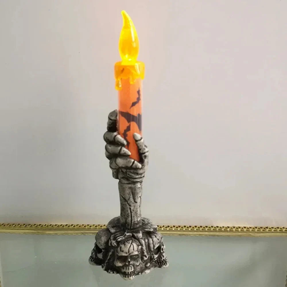 Skull Candle Holder Set Sculptural & Shadow-Casting