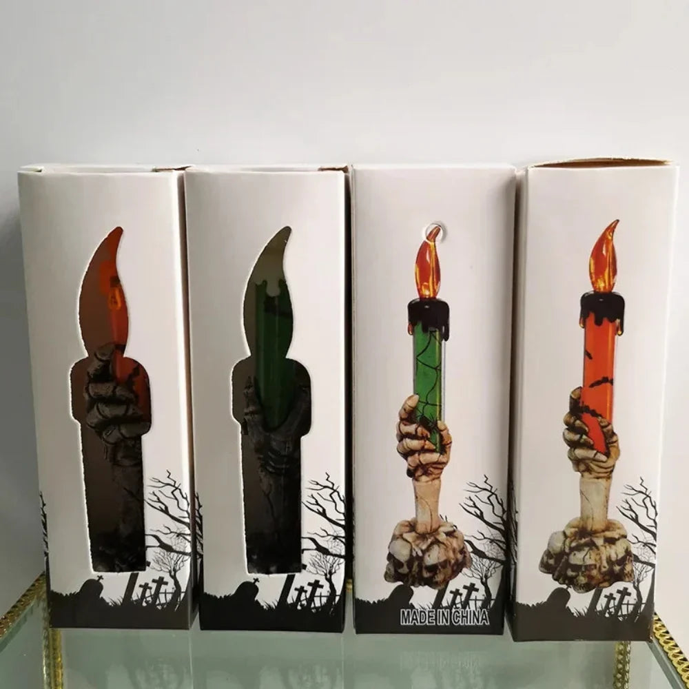 Skull Candle Holder Set Sculptural & Shadow-Casting