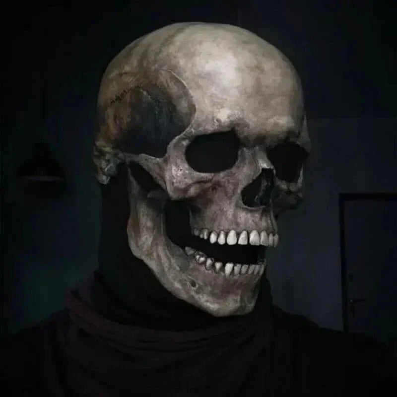 Skull Mask Movable Jaw Flexible Latex