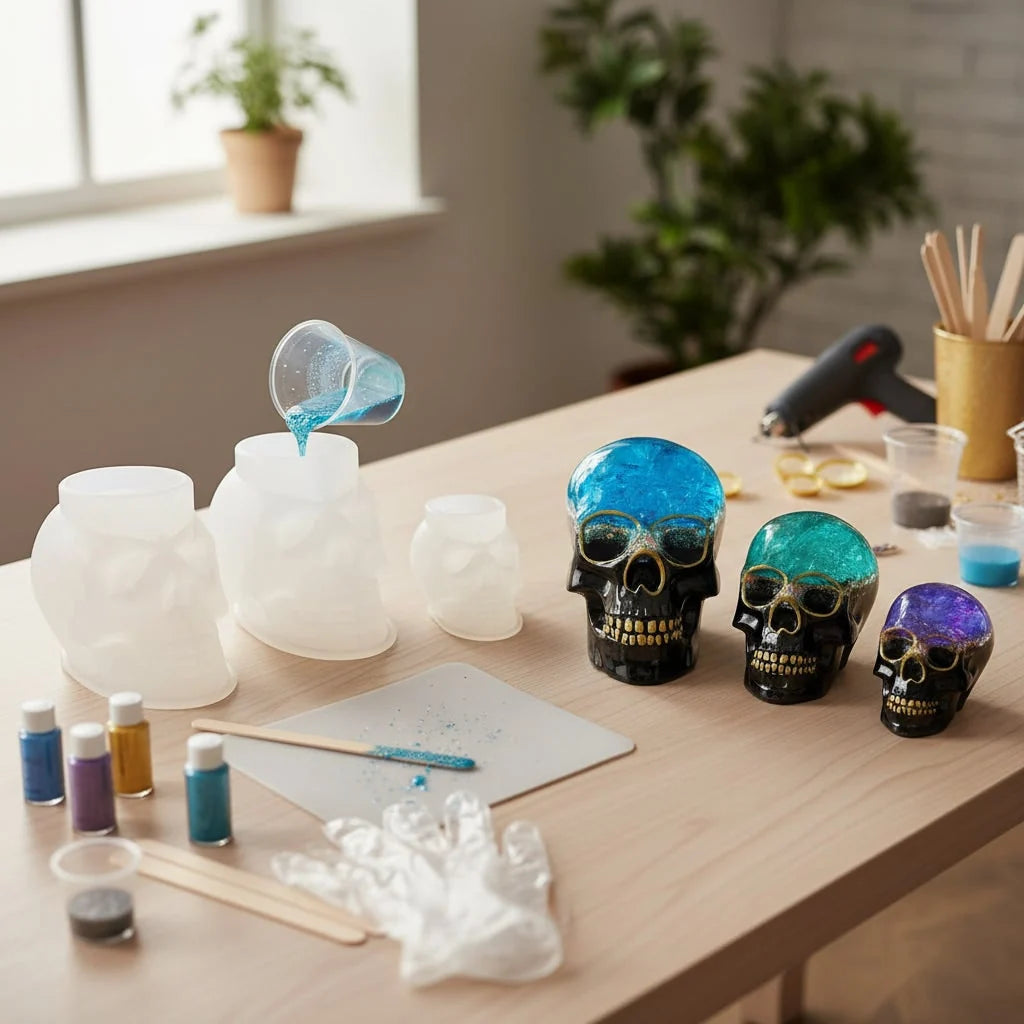 Skull Silicone Mould Flexible High-Detail Reusable