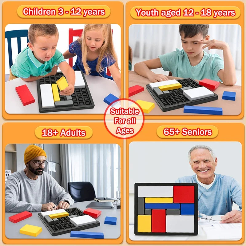 Sliding Block Puzzle Game 80 Challenges Logic Training