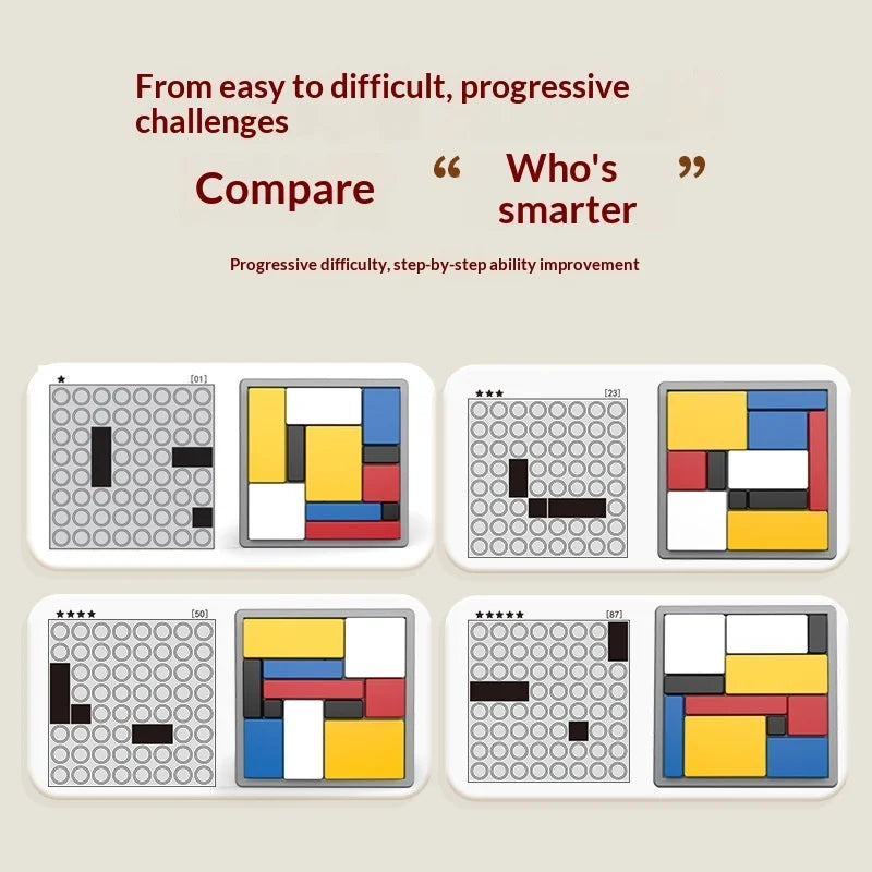 Sliding Block Puzzle Game 80 Challenges Logic Training