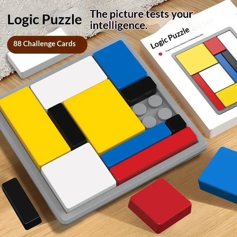 Sliding Block Puzzle Game 80 Challenges Logic Training