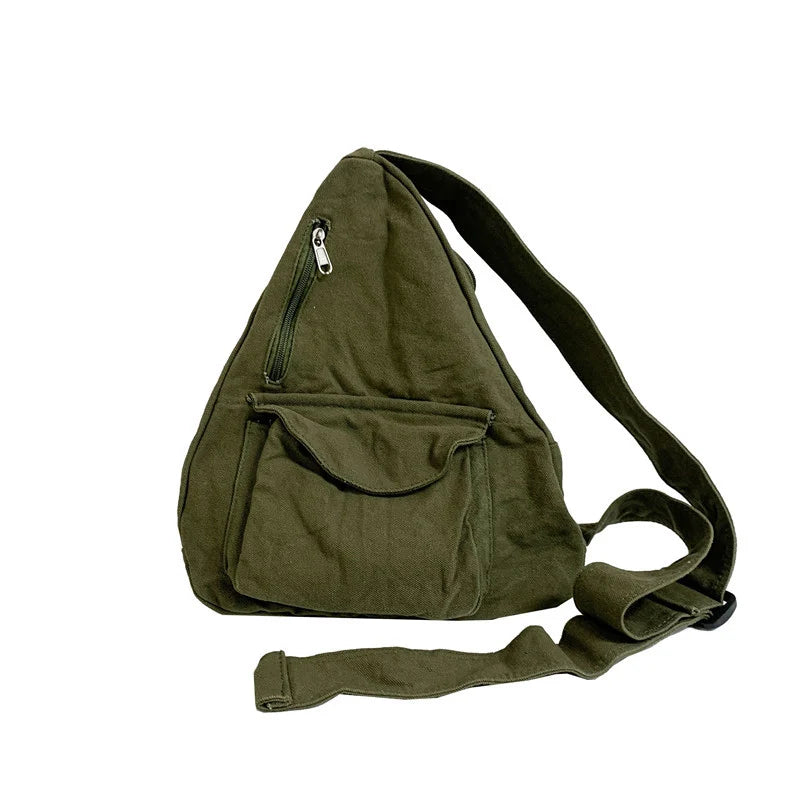 Sling Backpack Adjustable Strap Multiple Compartments Zippered Main Compartment