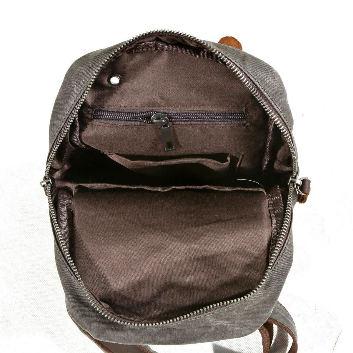 Sling Backpack Canvas Multiple Compartments Compact Design