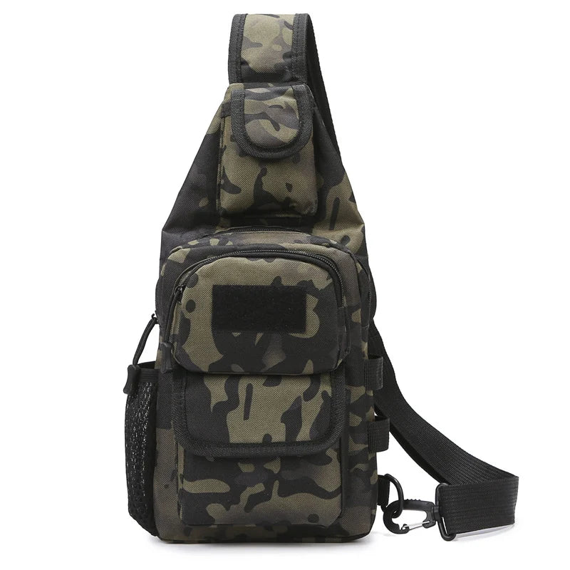 Sling Backpack Multiple Compartments Adjustable Strap Durable Fabric