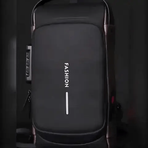 Sling Bag Anti-Theft Combination Lock USB Charging Port