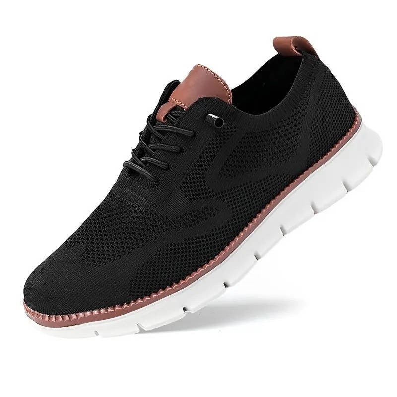 Slip-On Dress Shoe Wide Orthopedic Toe Box Breathable Knit