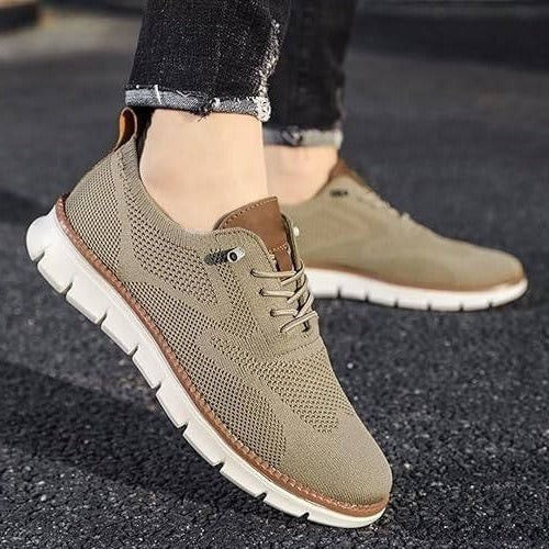 Slip-On Dress Shoe Wide Orthopedic Toe Box Breathable Knit