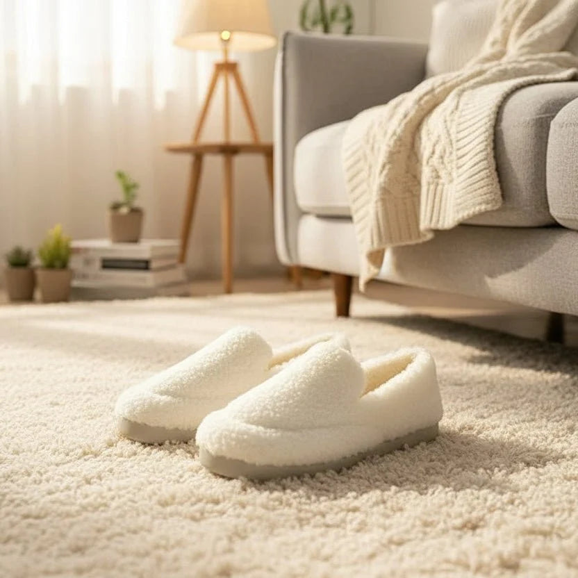 Slip-On Shoes Lamb Wool Lining Winter Warmth