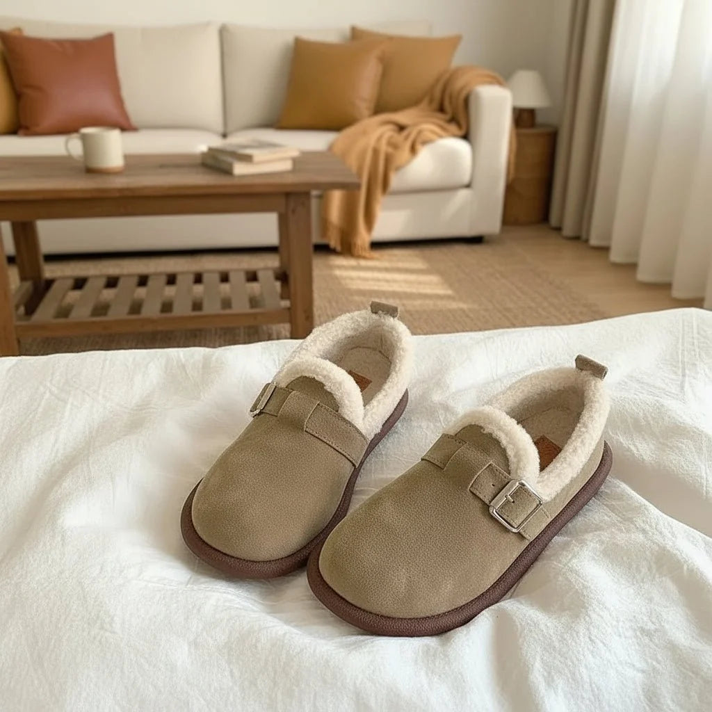 Slip-On Sneakers Warm Fleece Lined Retro Style