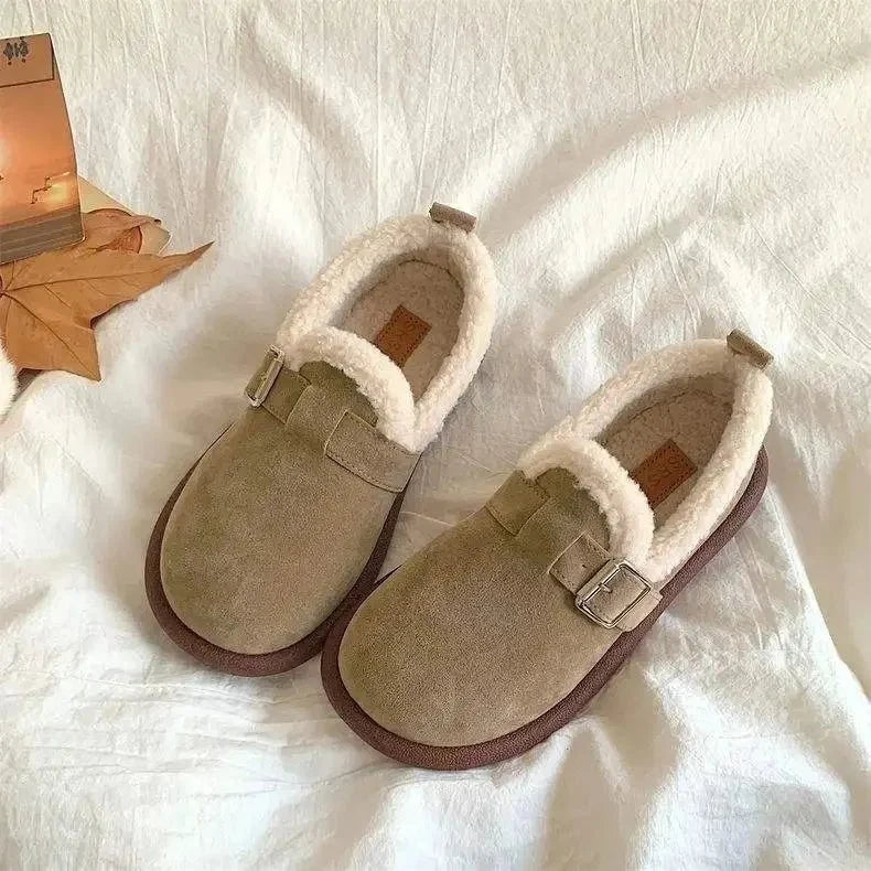 Slip-On Sneakers Warm Fleece Lined Retro Style