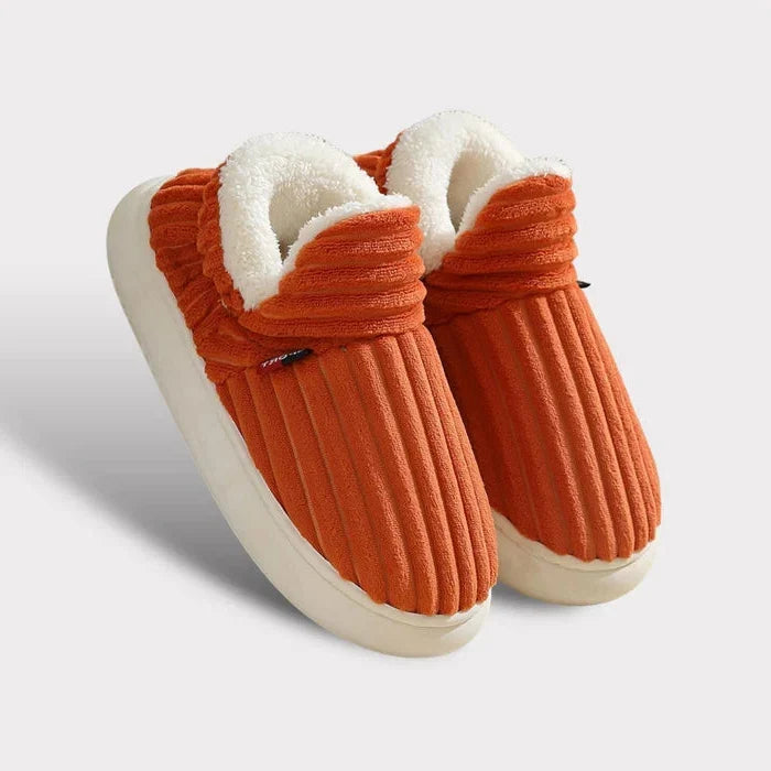 Slippers Ankle-High Flannel Fleece Non-Slip Sole & Cushioned Footbed
