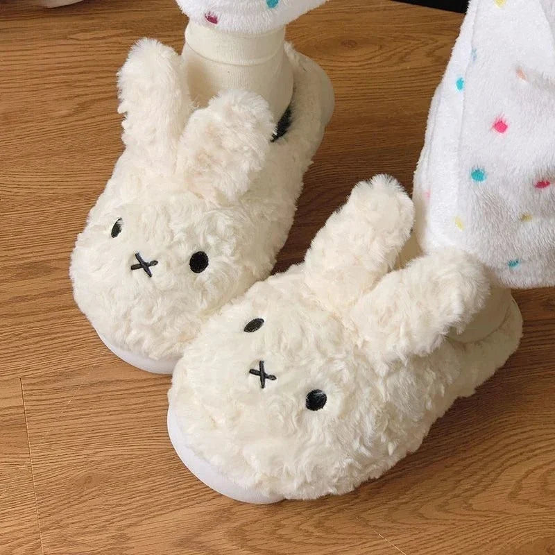 Slippers Bunny Design Plush Memory Foam Non-Slip Sole