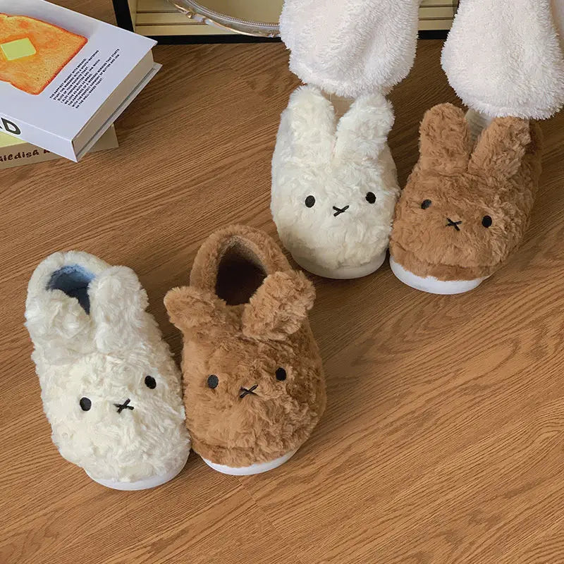 Slippers Bunny Design Plush Memory Foam Non-Slip Sole