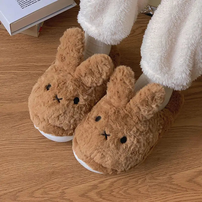 Slippers Bunny Design Plush Memory Foam Non-Slip Sole