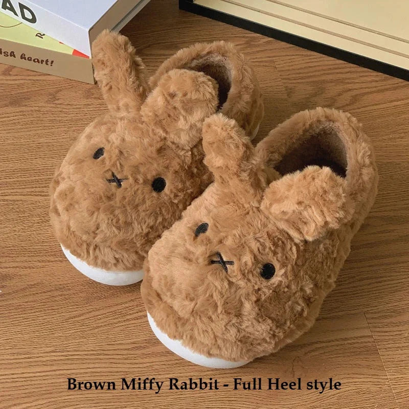 Slippers Bunny Design Plush Memory Foam Non-Slip Sole