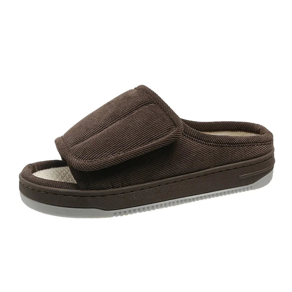 Slippers Extra-Wide Fit Adjustable Strap Open Toe