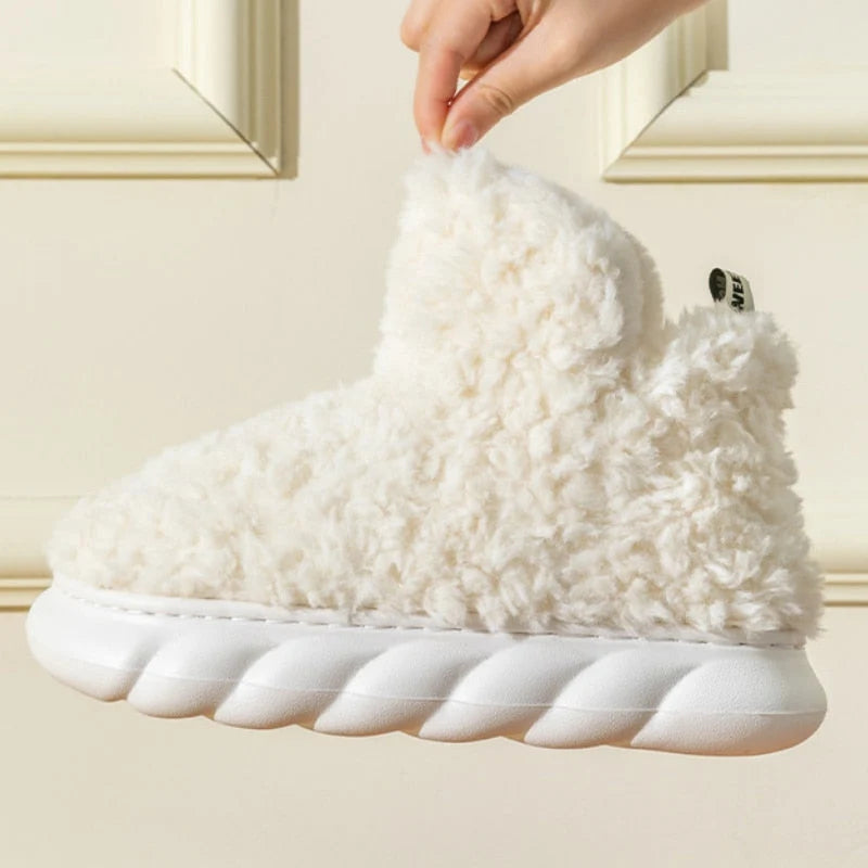 Slippers Memory Foam Insole Plush Lining Non-Slip Sole