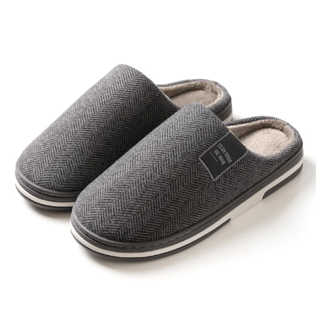 Slippers Soft Plush Lining Non-Slip Rubber Sole