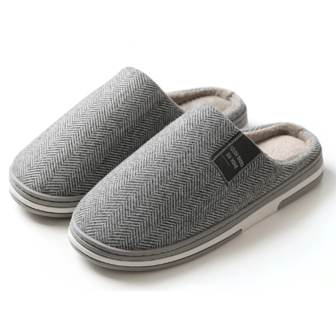 Slippers Soft Plush Lining Non-Slip Rubber Sole