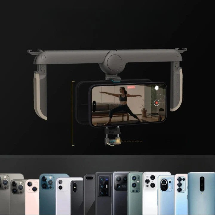 Smartphone Camera Cage Dual-Handed Grip Cold Shoe Mounts