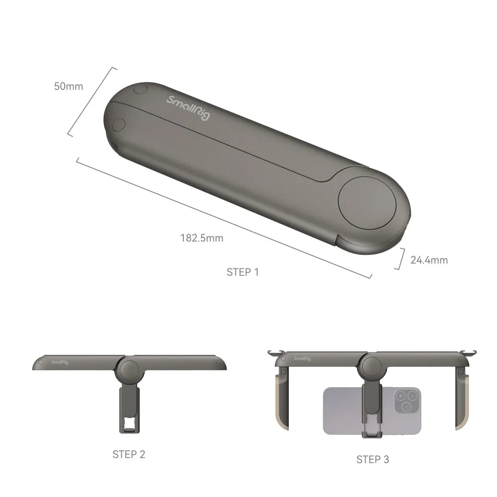 Smartphone Camera Cage Dual-Handed Grip Cold Shoe Mounts