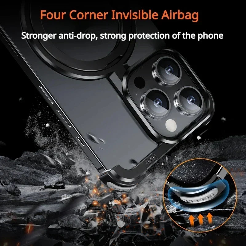 Smartphone Case Slim Magnetic Ring & Kickstand Wireless Charging