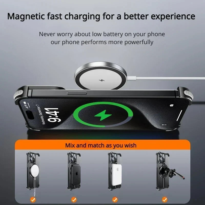 Smartphone Case Slim Magnetic Ring & Kickstand Wireless Charging