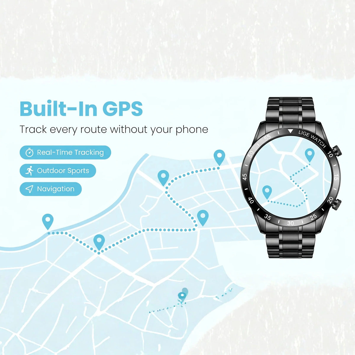Smartwatch 4G LTE Calling Built-In GPS Health Tracking
