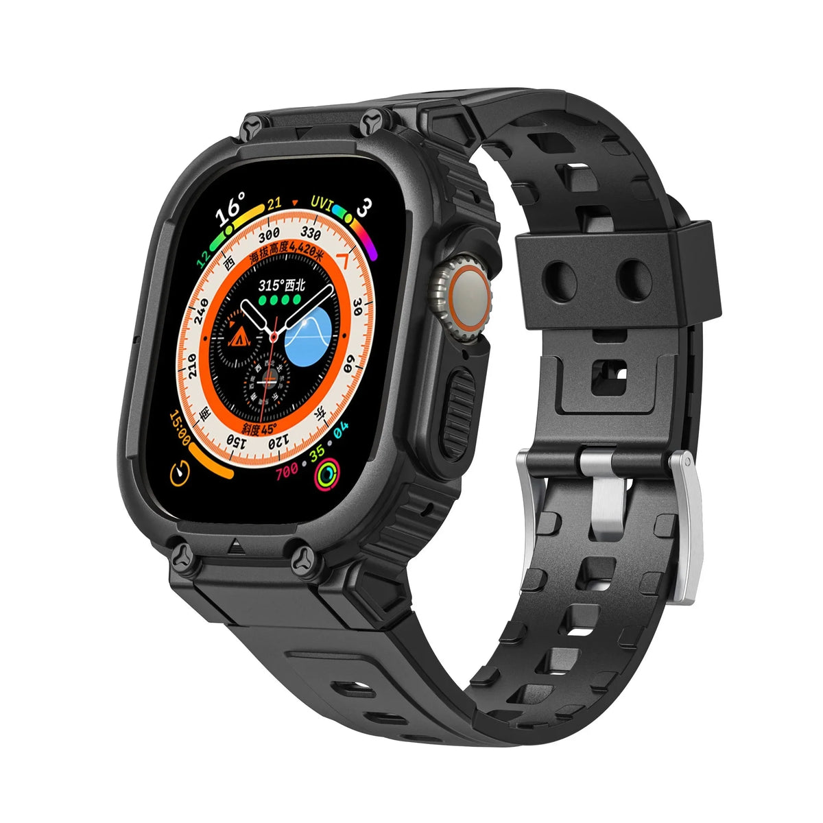 Smartwatch Band Silicone Integrated Protective Case Sport Design